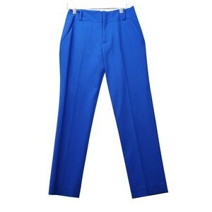 Argent Women's Blue Wool Blend Dress Pants Size 2 Tailored Career Preppy Office